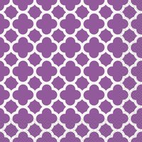 Quatrefoil servetter - Lila 16 st