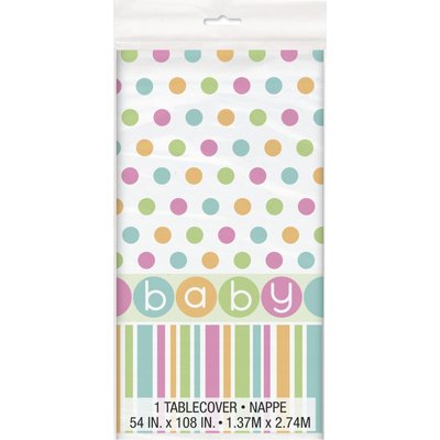 Bordsduk - Baby shower pastel