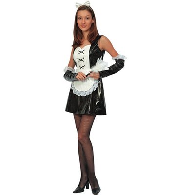 French Maid med rosett - maskeraddrkt