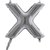 Bokstavsballong - X Silver 35 cm