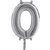 Ballongsiffra - Noll Silver 35 cm