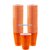 Orange plastmuggar - 355 ml - 50 st