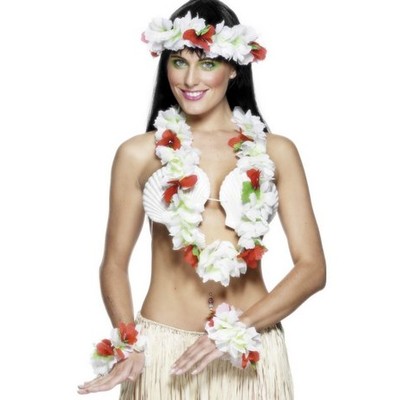 Hawaii-girlang set - vit Hawaii-girlang set - vit
