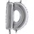 Bokstavsballong - D Silver 35 cm