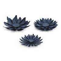 Blomsterdekorationer - Marinblå 7,5 cm 3 st