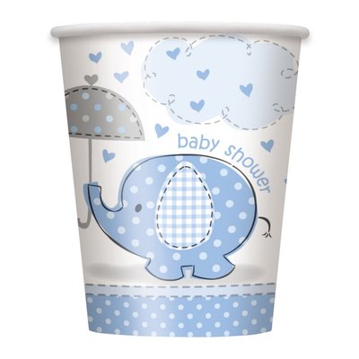 Pappersmuggar - Baby shower bl - 27 cl 8 st