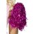 Extra stor metallisk pompom rosa