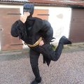 Batman mask som blev en super hit på superhero festen jag var på