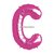 Bokstaven C-ballong magenta - av folie 41 cm
