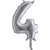 Ballongsiffra - Fyra Silver 35 cm