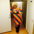 Här är jag Regnbågs-Hippie maskeraddräkt