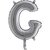Bokstavsballong - G Silver 35 cm