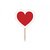 Cupcake toppers - Hjrtformade 6 st