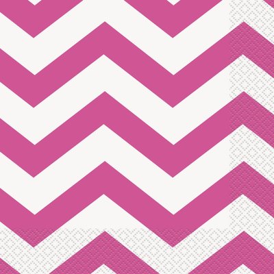 Chevron servetter - Rosa 16 st