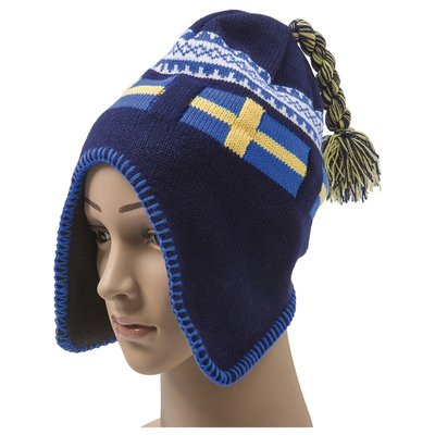 Stickad Sverige m�ssa med flagga