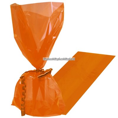 Orange cellofan kalaspsar - 25 st