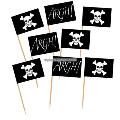Piratflagg dekorationer - 50 st