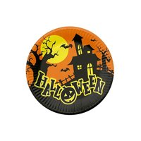 Halloween papperstallrikar - 22,5 cm - 6 st