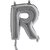 Bokstavsballong - R Silver 35 cm