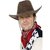 Cowboyhatt brun mocka look