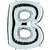 Bokstavsballong - B Silver 100 cm