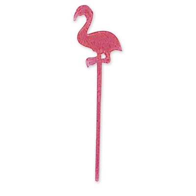 Flamingo dekorationer på pinne 3 - 24 st