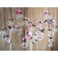 Hängande glasbollar - Flera olika storlekar 4 st Hängande glasbollar - Flera olika storlekar 4 st