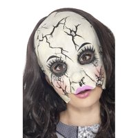 Damaged Doll Mask Multi-Coloured Chinless Latex Damaged Doll Mask Multi-Coloured Chinless Latex