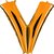 Bokstavsballong - V Guld 100 cm