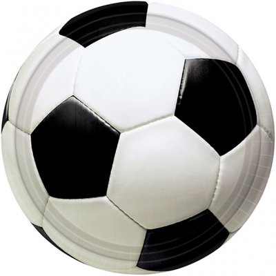 Papperstallrikar med fotboll 23cm - 8 st