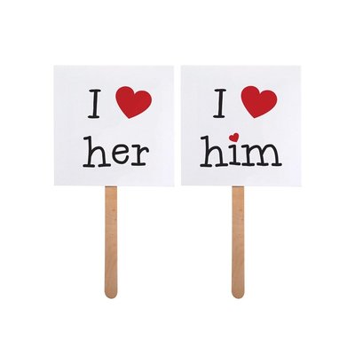 Fotoprops - I love him/her 2 st