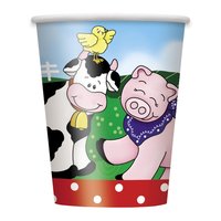 Pappersmuggar - Bondgårdens vänner 266 ml 8 st Pappersmuggar - Bondgårdens vänner 266 ml 8 st