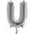 Bokstavsballong - U Silver 35 cm