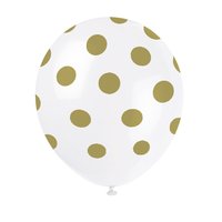 Prickiga ballonger - Guldiga 6 st