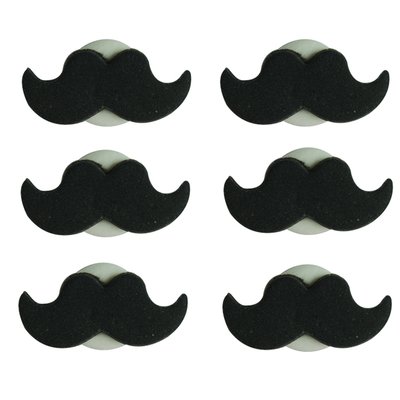 Trtdekorationer Mustascher sockerdekorationer - 6 st