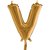 Bokstavsballong - V Guld 35 cm