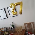 Perfekt att ha till sambons överraskningsfest! Sifferballonger - Guldfärgad folie - 41 cm