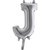 Bokstavsballong - J Silver 35 cm