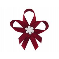 Rosett med satinblomma - Flera olika färger 25 st Rosett med satinblomma - Flera olika färger 25 st