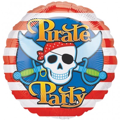 Pirat party folieballong - 46 cm