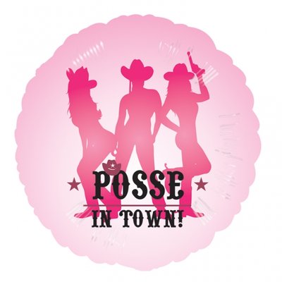 Posse in town!\\\" rosa folieballong - 46 cm