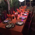 70,tals fest Orange bordsduk - 3-lagers papper - 1.4m x 2.8m