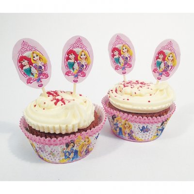 Disney prinsessa glittrande muffins set - 48 st