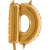 Bokstavsballong - D Guld 35 cm