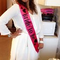 Jag är nöjd ! Möhippa ordensband Bride To Be - rosa