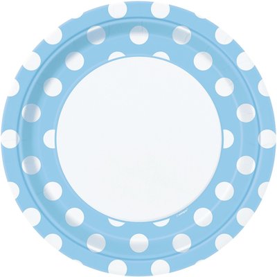 Prickiga tallrikar - Ljusbl - 23 cm 8 st