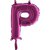 Bokstavsballong - P Rosa 35 cm