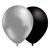 Ballongkombo - Silver-Svart 10-pack