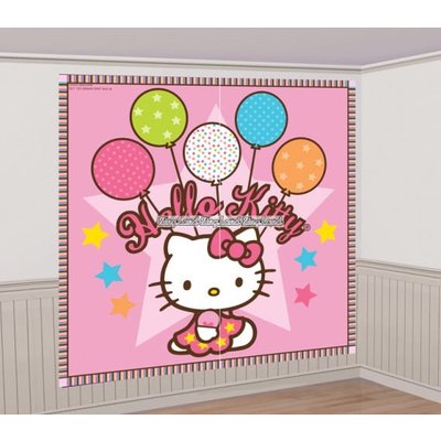 Hello kitty dekorbakgrund med add-ons