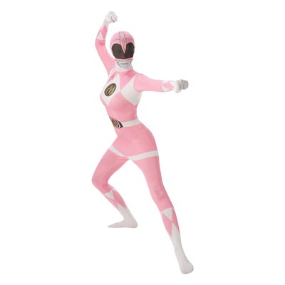 Pink Ranger second skin maskeraddrkt - Vuxen